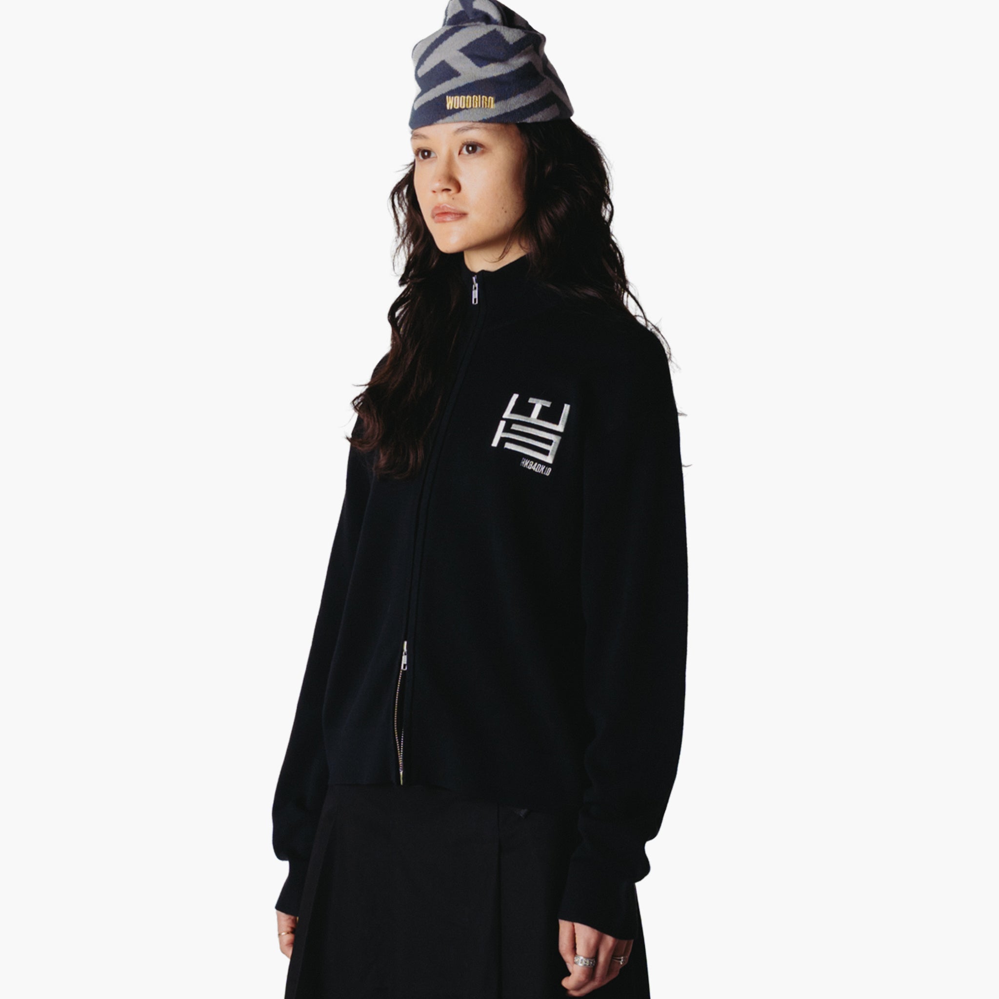 Woodbird WBFang Full Zip Cardigan - Black