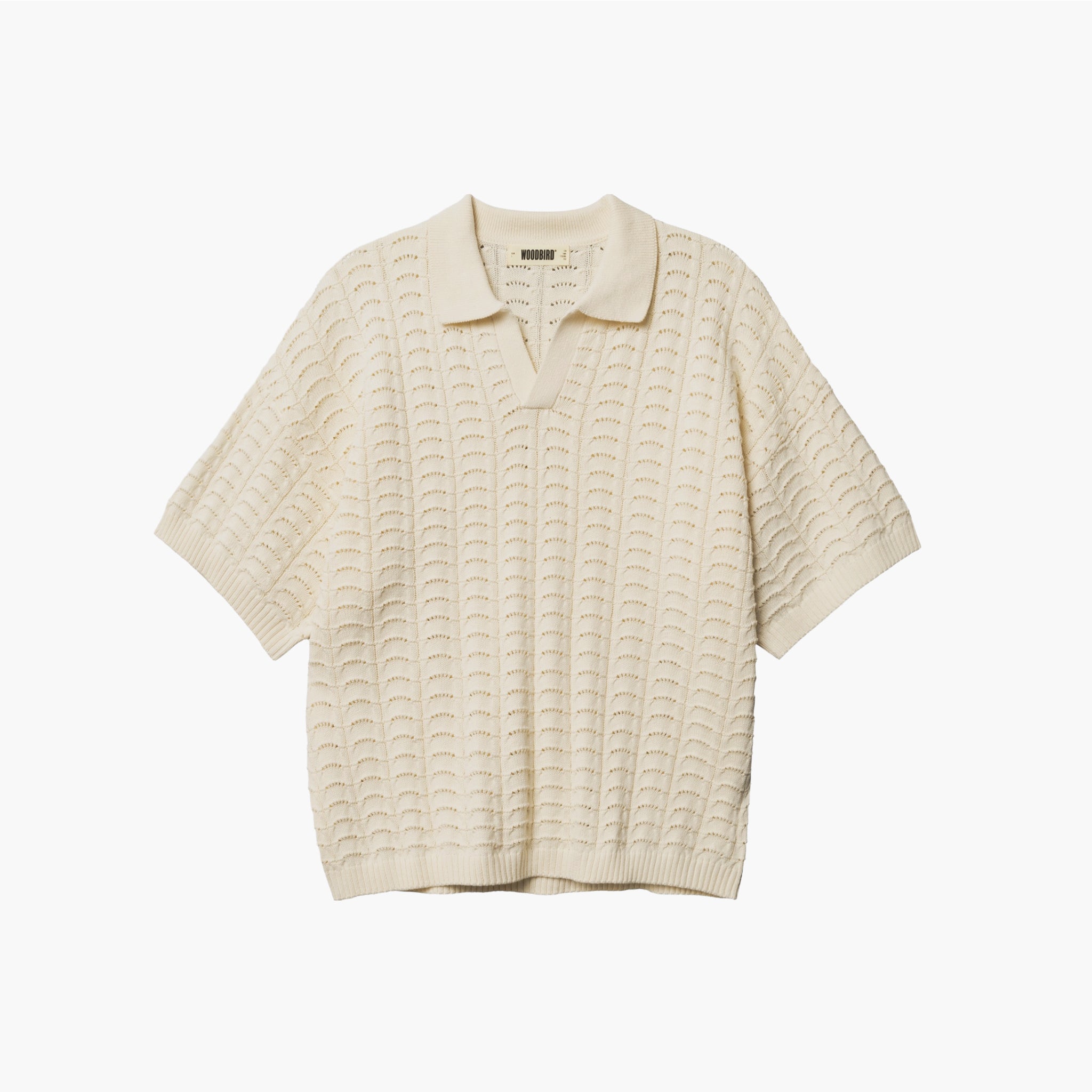 Woodbird Shimo Wave Polo - Off White