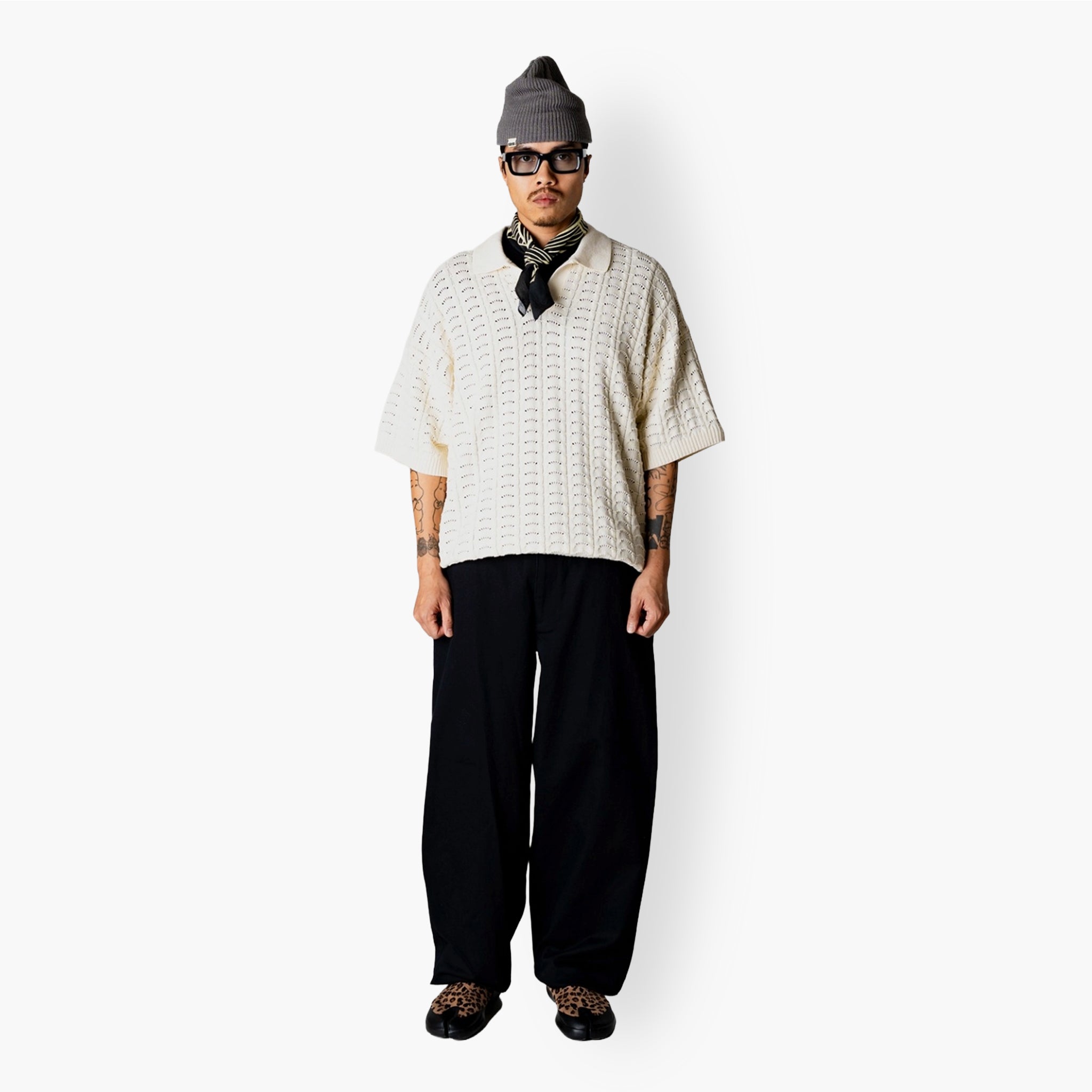 Woodbird Shimo Wave Polo - Off White