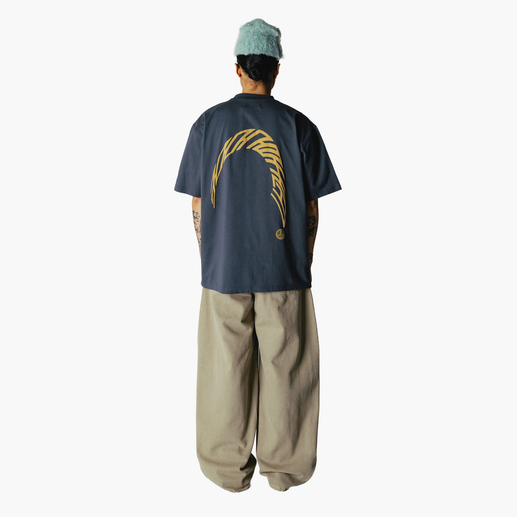 Woodbird WBBaine Warp T-Shirt - Slate Blue