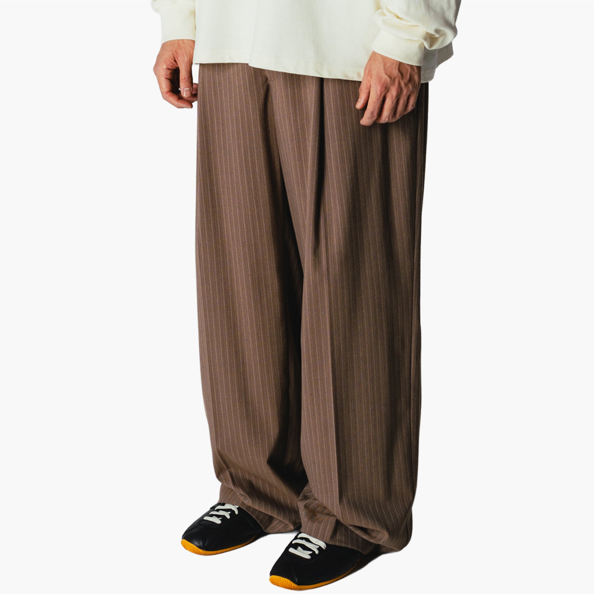 Woodbird WBBin HB Stripe Pants - Dark Olive
