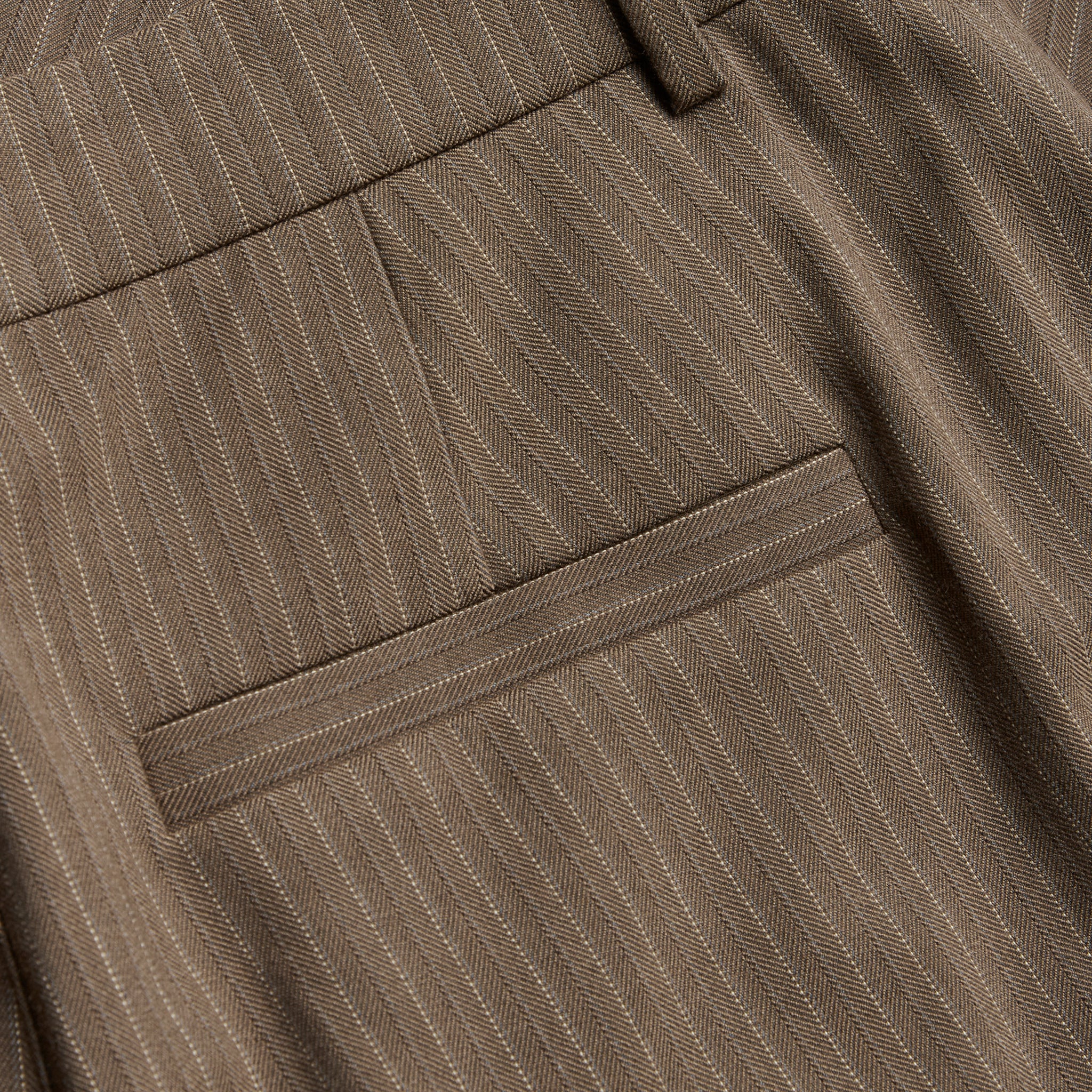 Woodbird WBBin HB Stripe Pants - Dark Olive