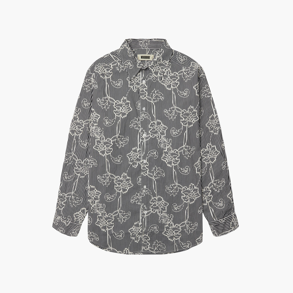 Woodbird WBBrooks EMB Shirt - Black White