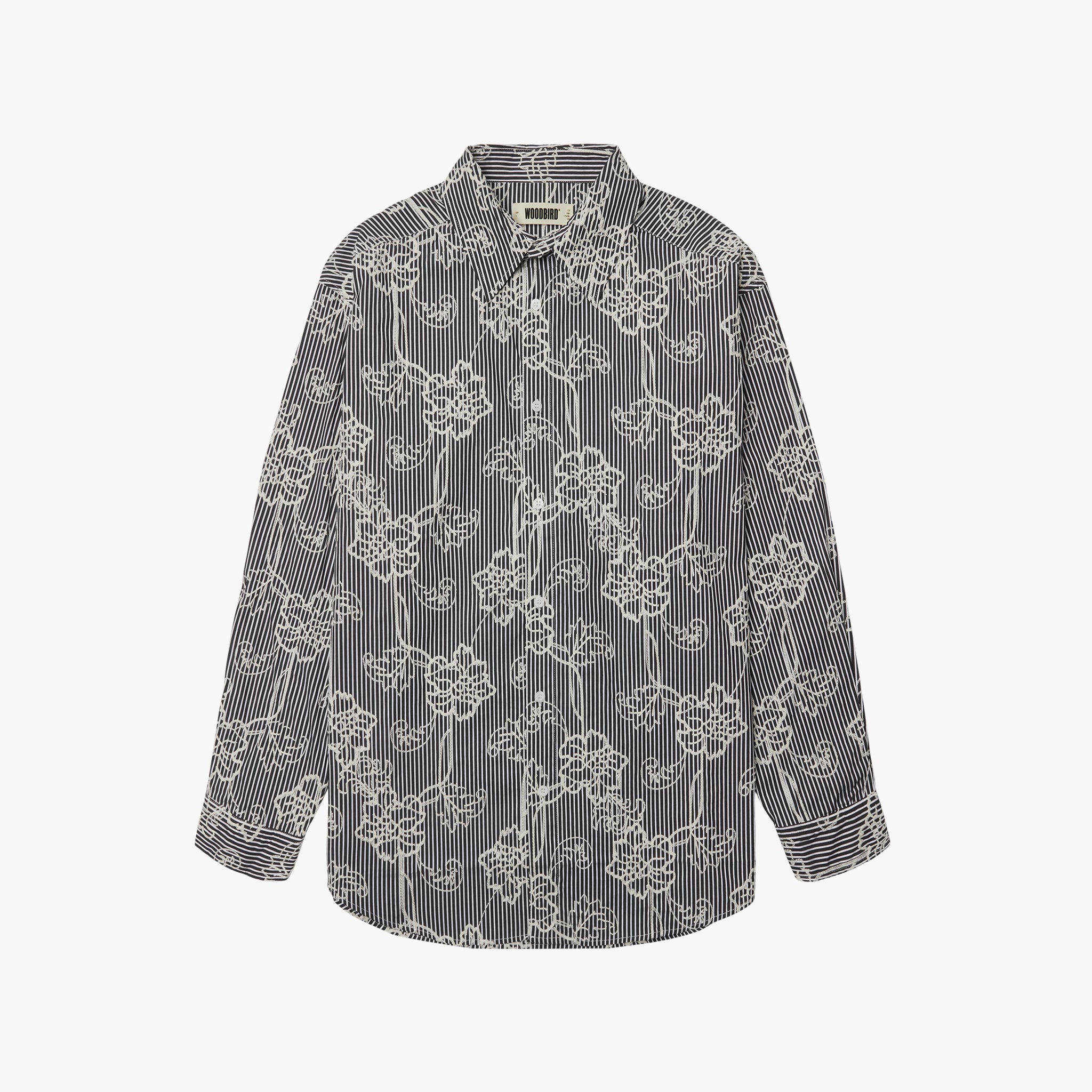 Woodbird WBBrooks EMB Shirt - Black White