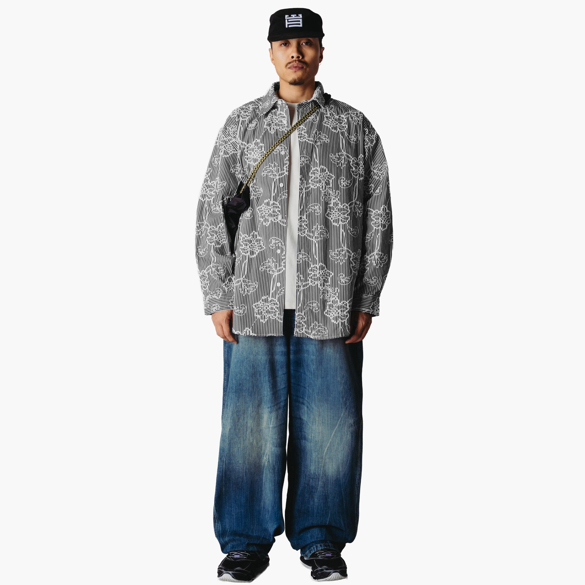 Woodbird WBBrooks EMB Shirt - Black White