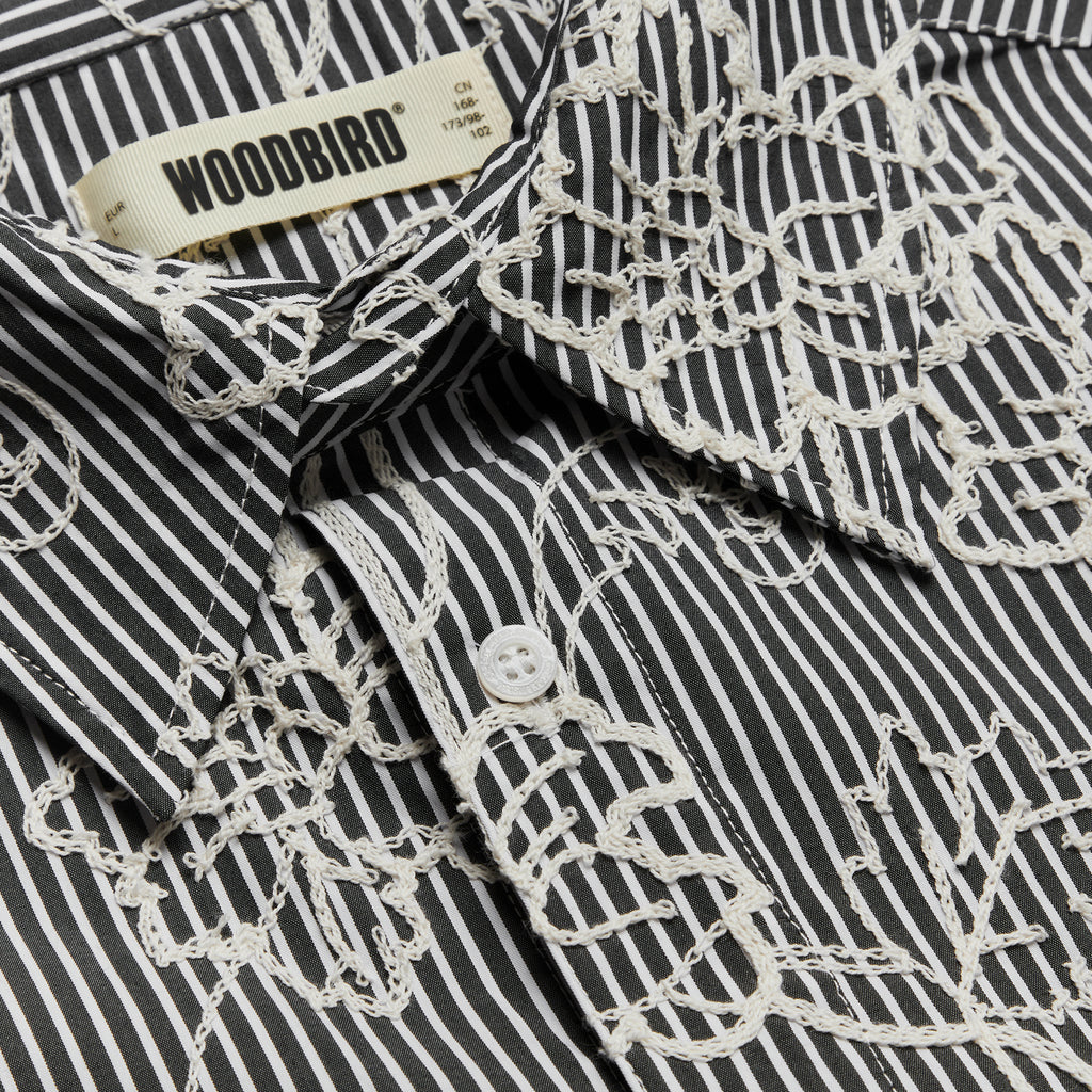 Woodbird WBBrooks EMB Shirt - Black White