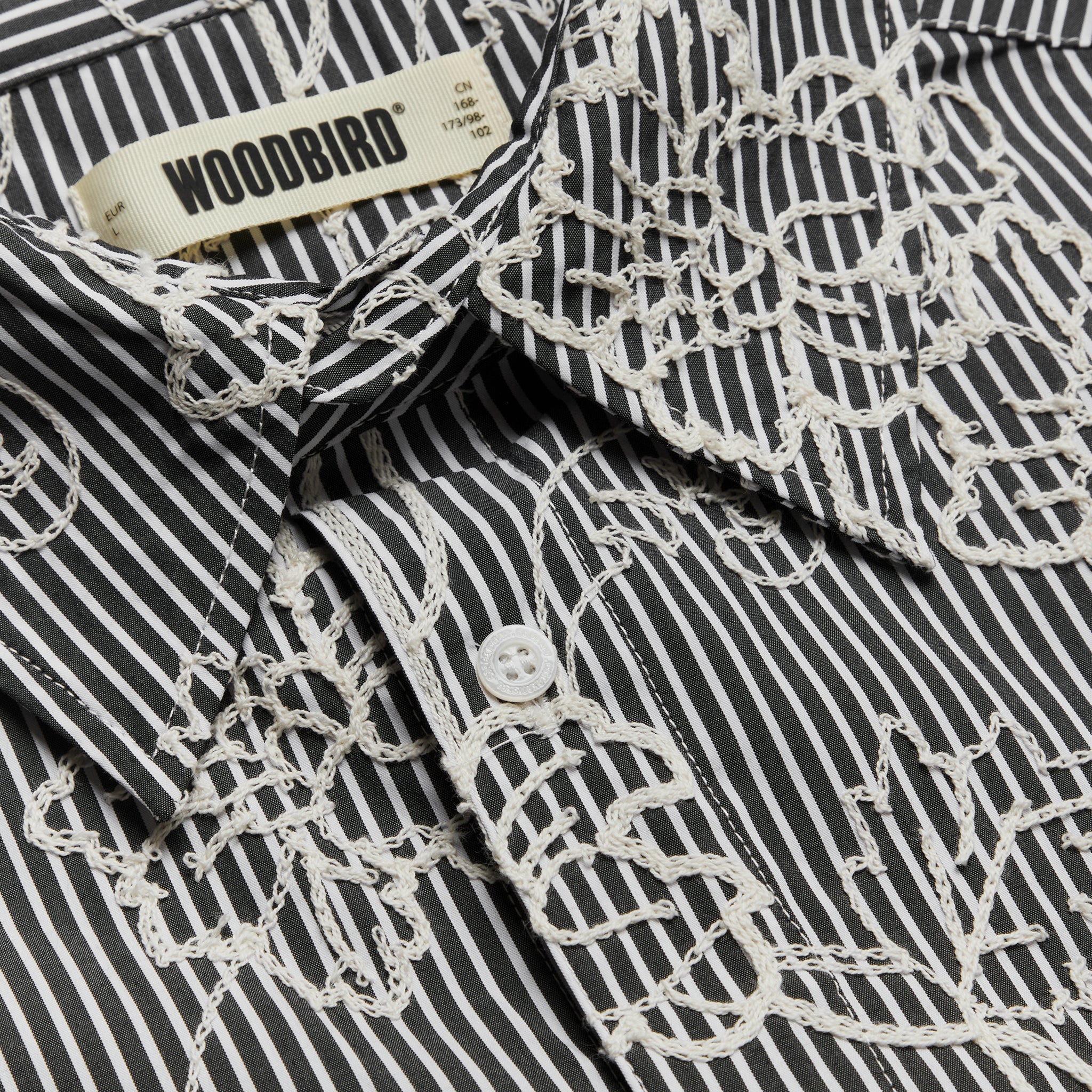 Woodbird WBBrooks EMB Shirt - Black White