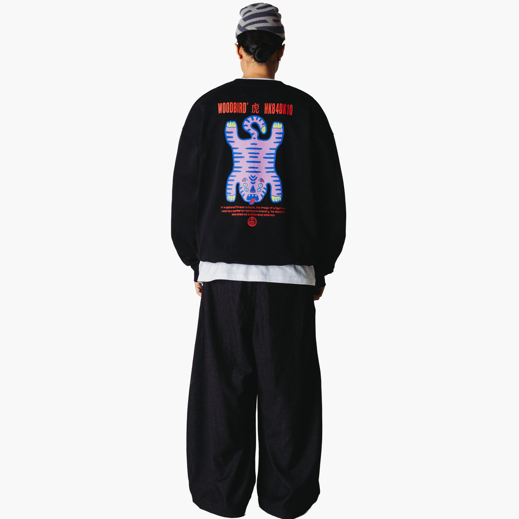 Woodbird WBDuke Tiger Crew - Black