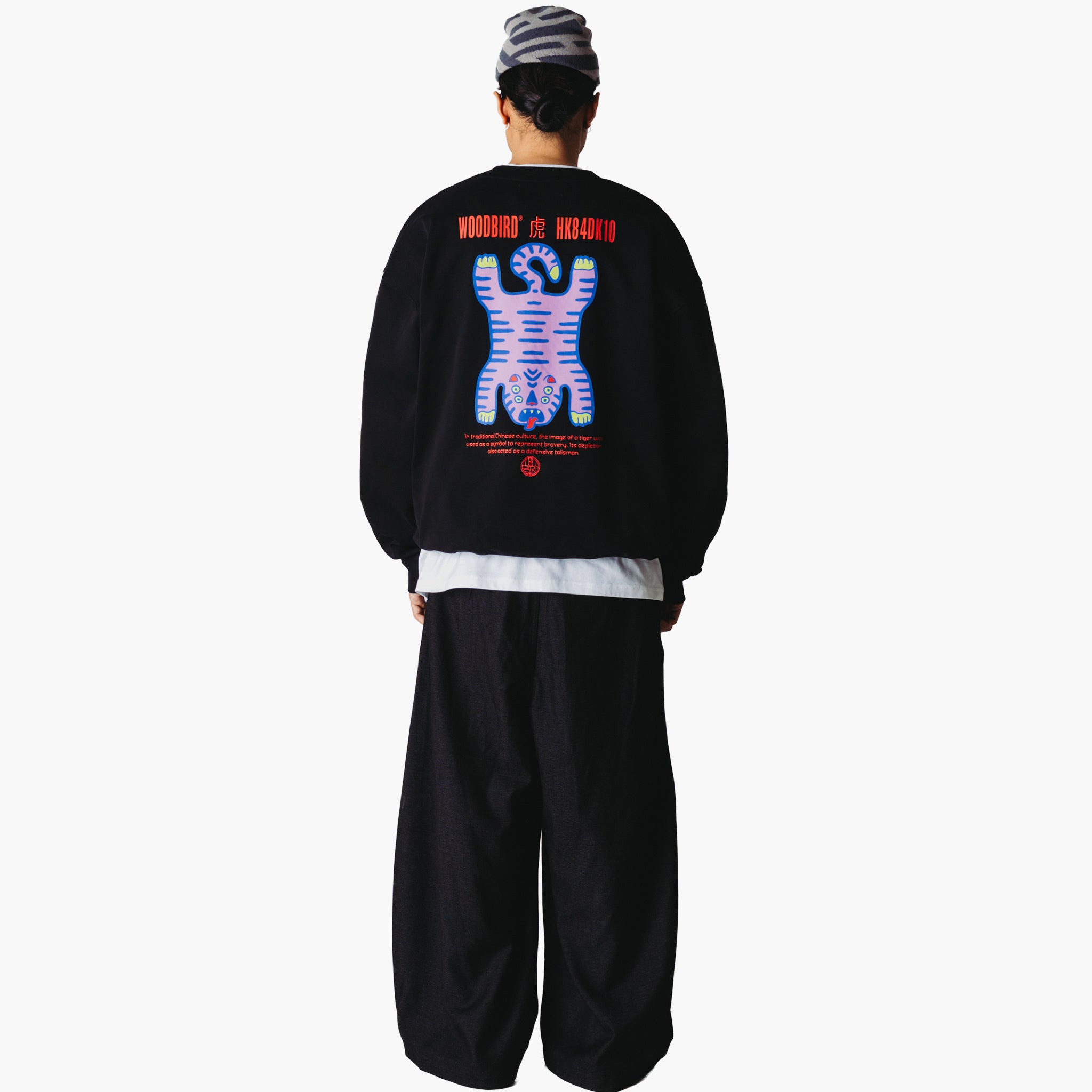 Woodbird WBDuke Tiger Crew - Black