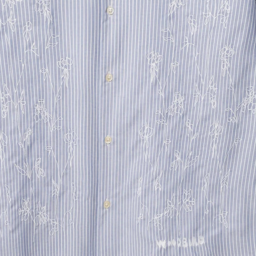 Woodbird WBFang Ox Flower Shirt - Light Blue
