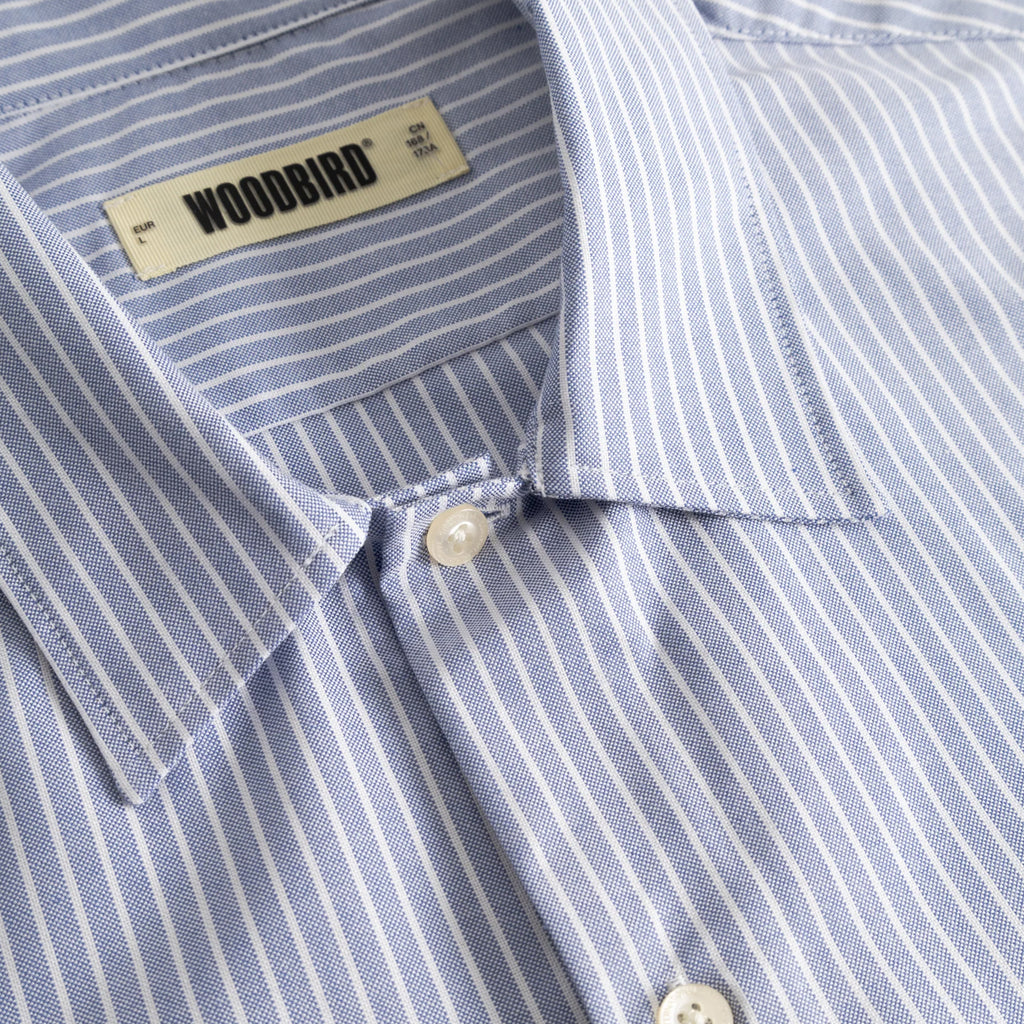 Woodbird WBFang Ox Flower Shirt - Light Blue
