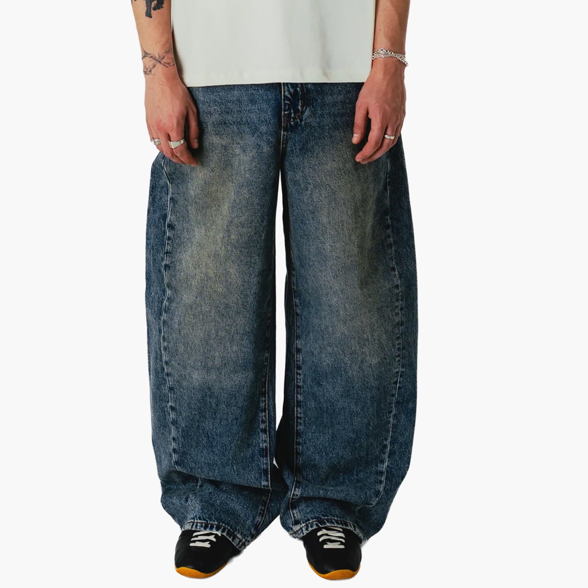 Woodbird WBGhat Twisted Jeans - Blue Vintage