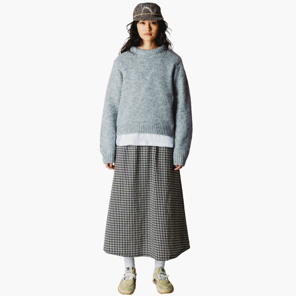 Woodbird WBHua Fluffy Crew - Grey Melange