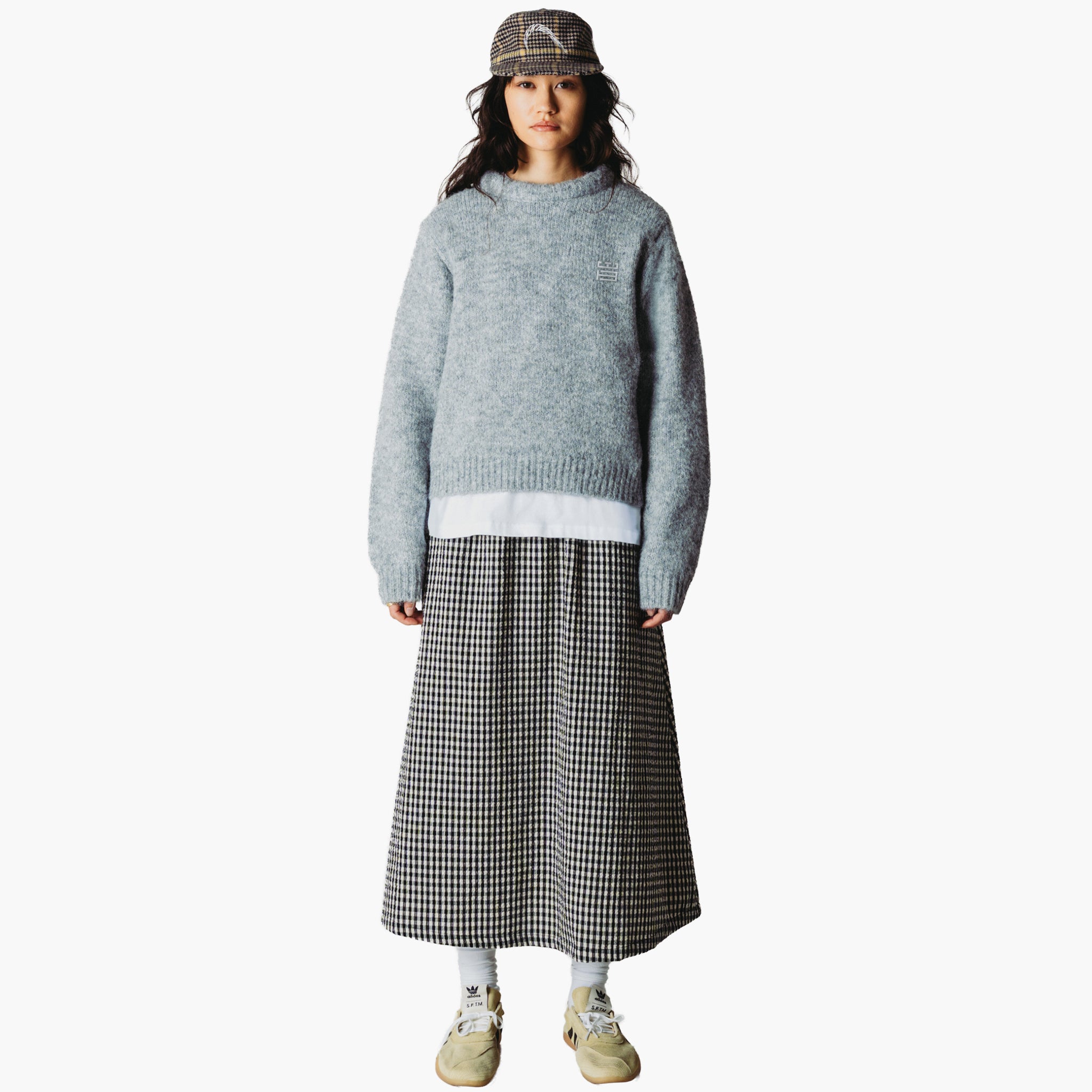 Woodbird WBHua Fluffy Crew - Grey Melange