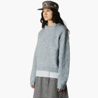 Woodbird WBHua Fluffy Crew - Grey Melange