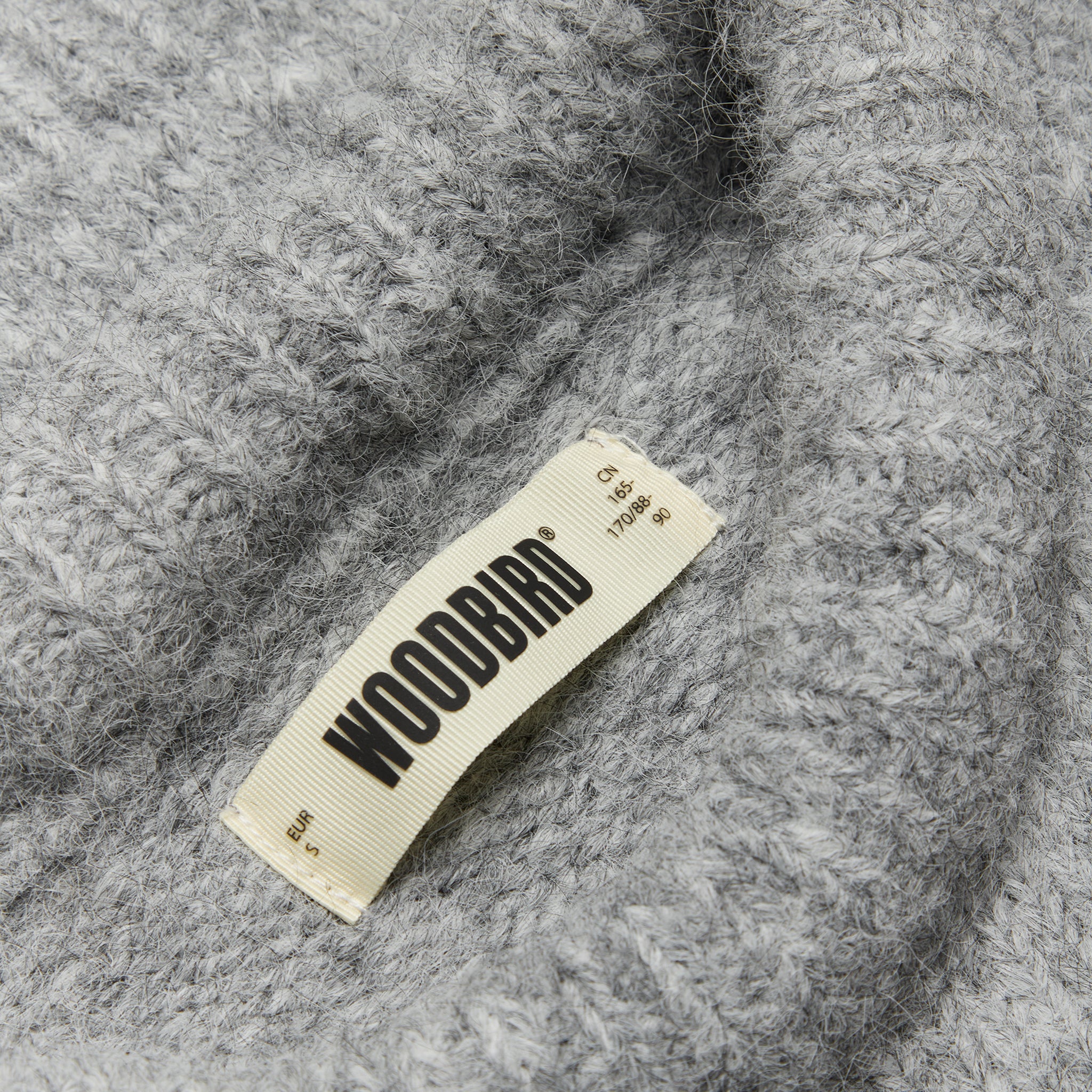 Woodbird WBHua Fluffy Crew - Grey Melange