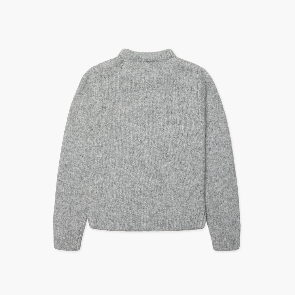 Woodbird WBHua Fluffy Crew - Grey Melange