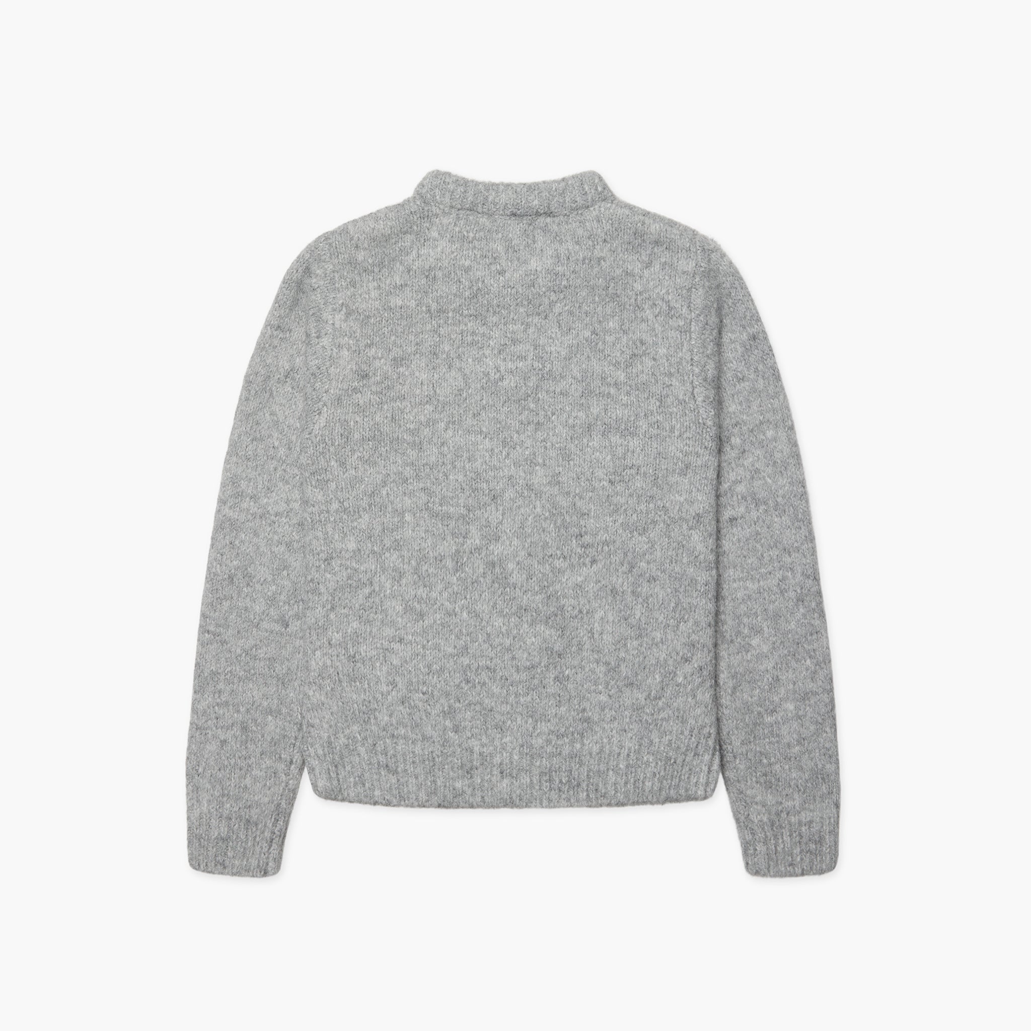 Woodbird WBHua Fluffy Crew - Grey Melange