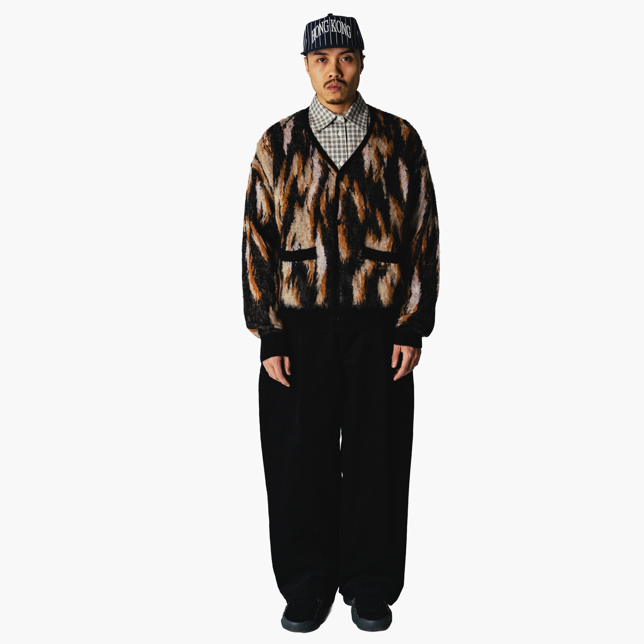 Woodbird WBOni Multi Cardigan - Sand Black