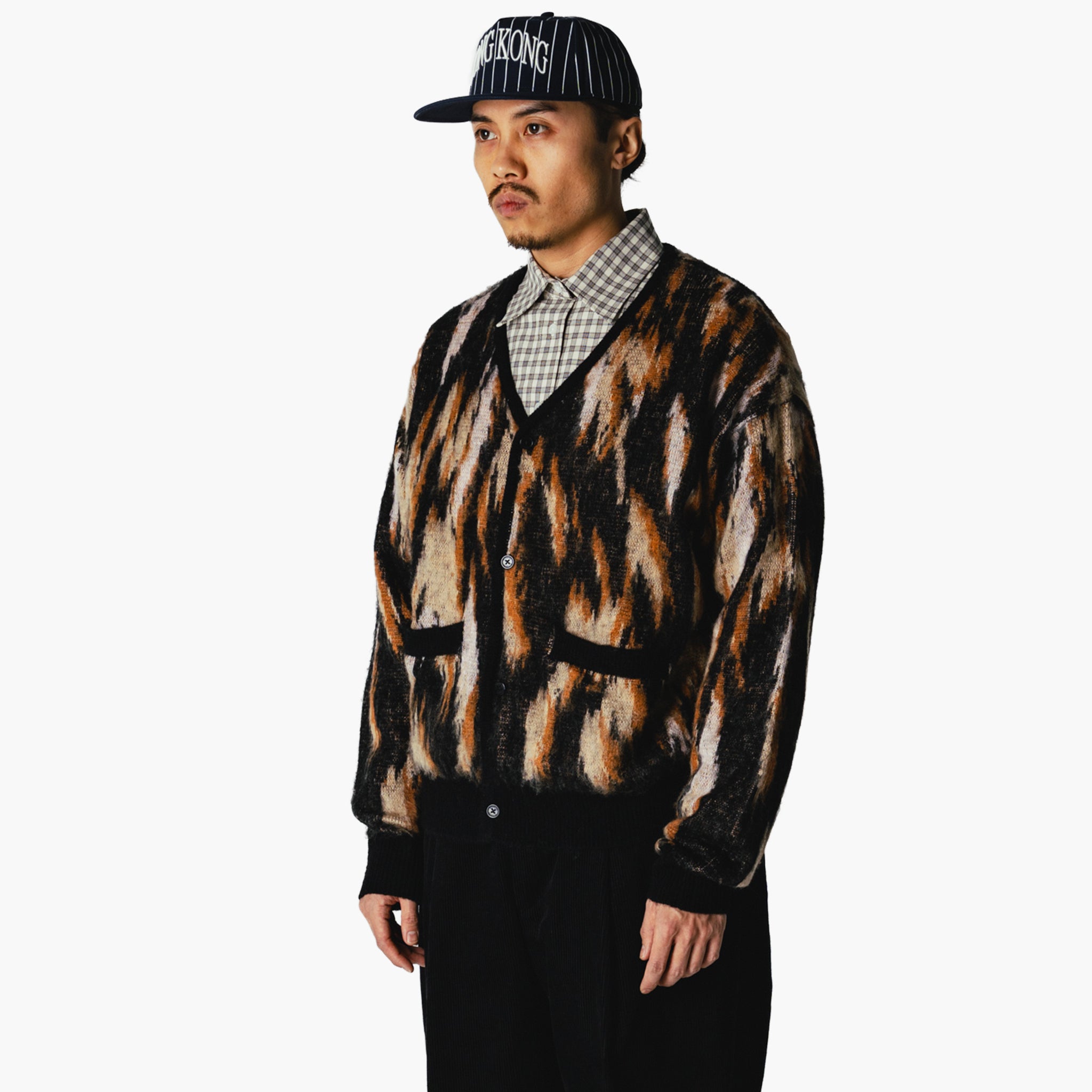 Woodbird WBOni Multi Cardigan - Sand Black