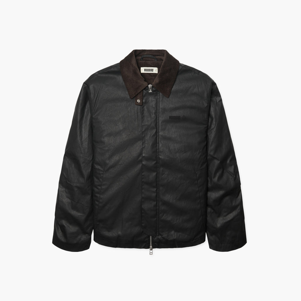 Woodbird WBPing Waxed Short Jacket - Black