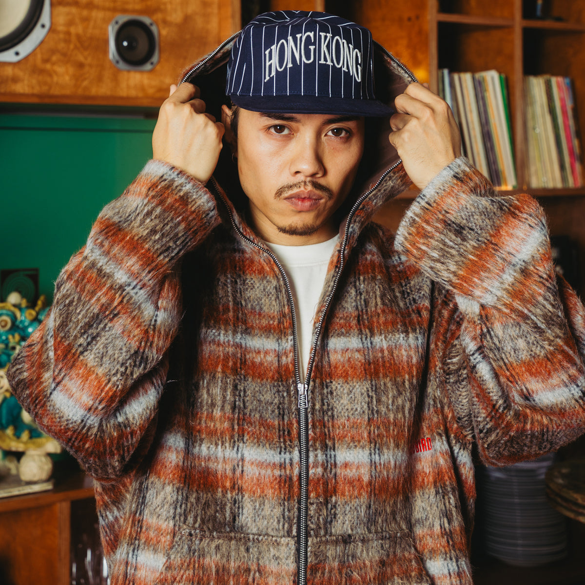 Woodbird WBSheng Zip Hoodie Jacket - Burnt Red / Sand