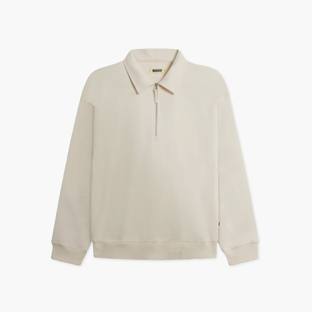 Woodbird WBTom Zip Polo - Off White
