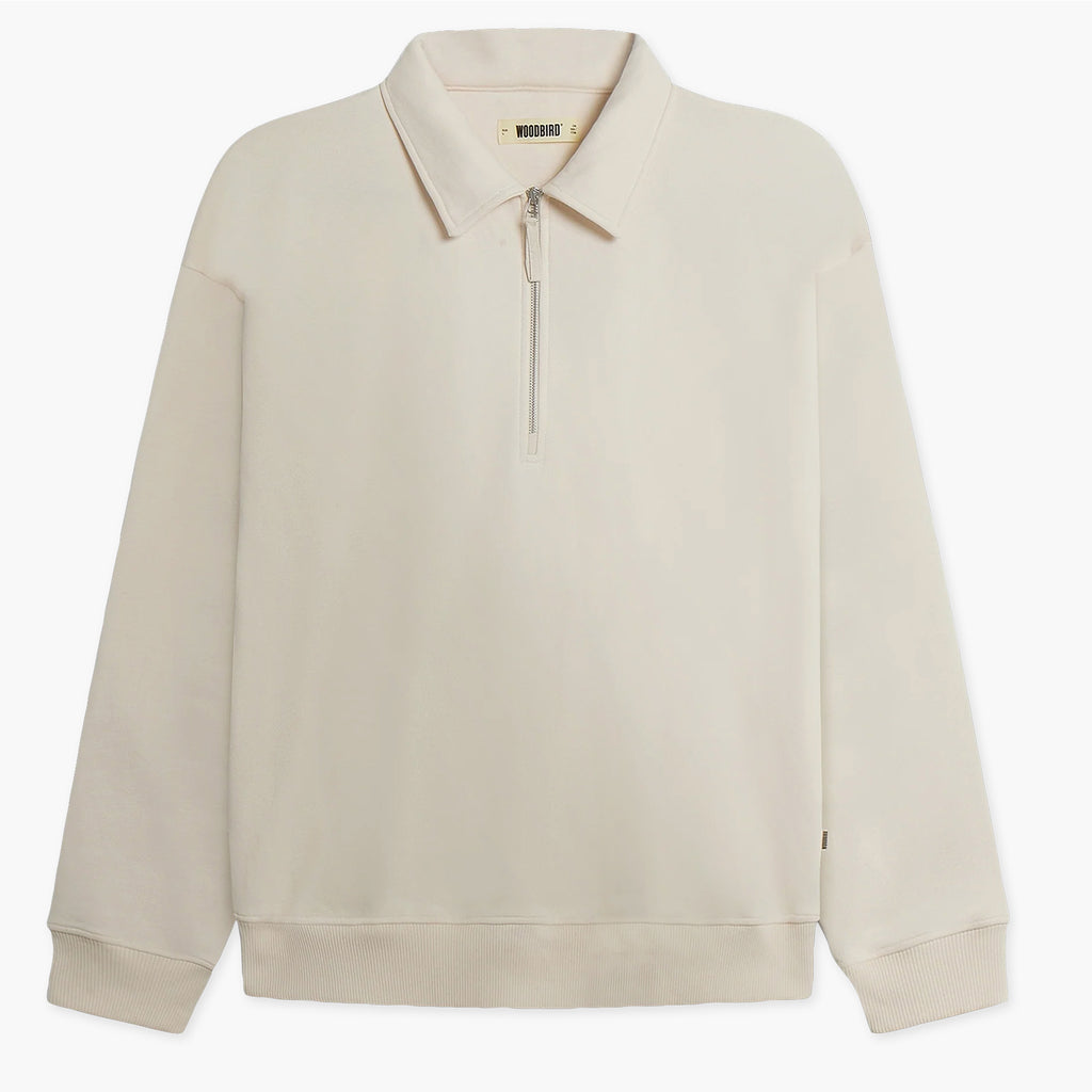 Woodbird WBTom Zip Polo - Off White