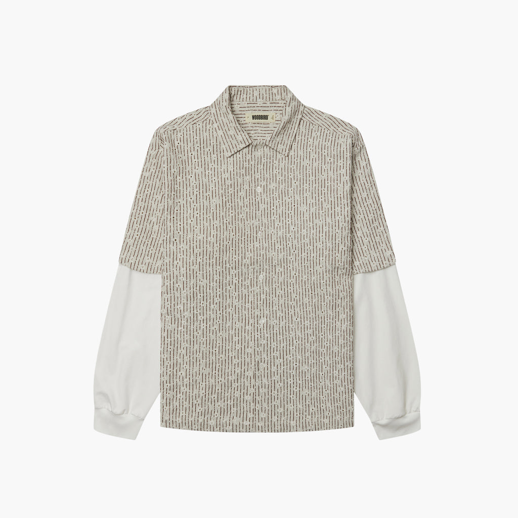Woodbird WBWang J Sleeve Shirt - Off White