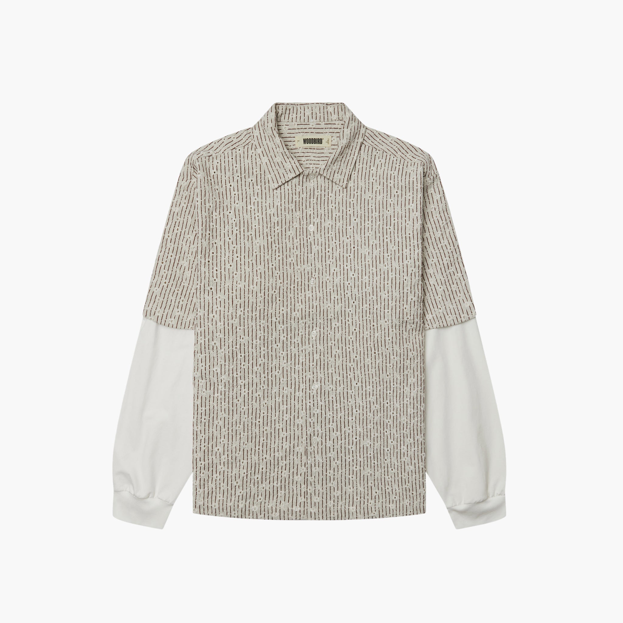 Woodbird WBWang J Sleeve Shirt - Off White