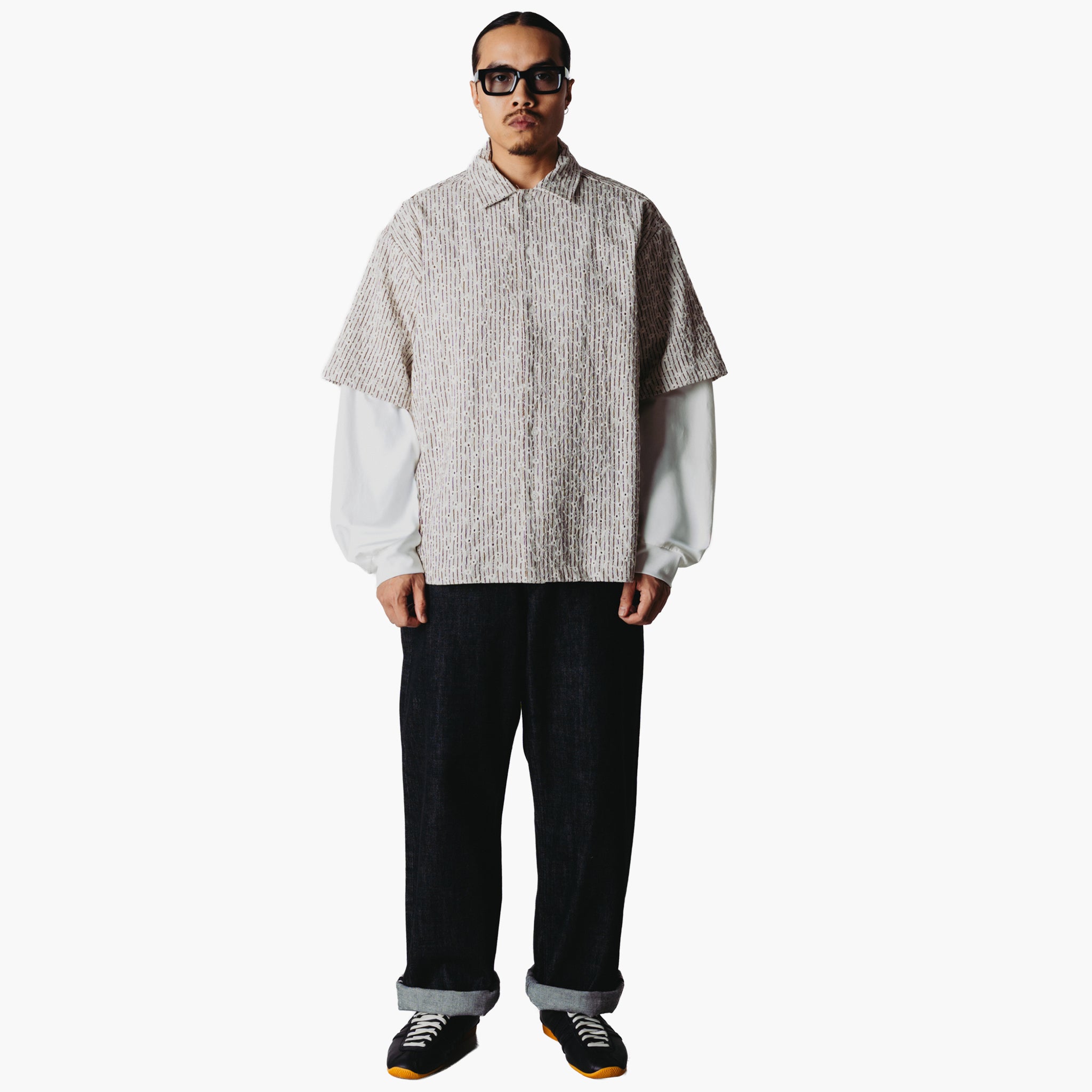 Woodbird WBWang J Sleeve Shirt - Off White