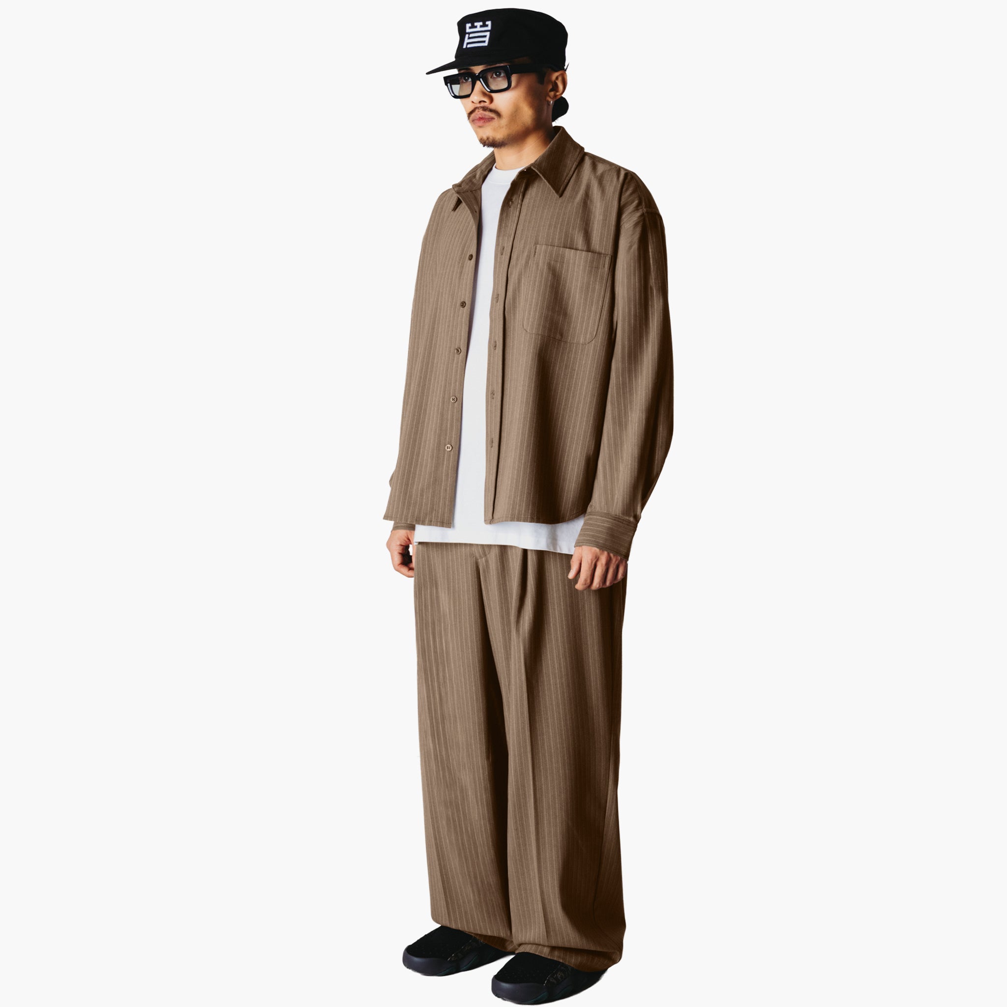 Woodbird WBXing HB Stripe Shirt - Dark Olive