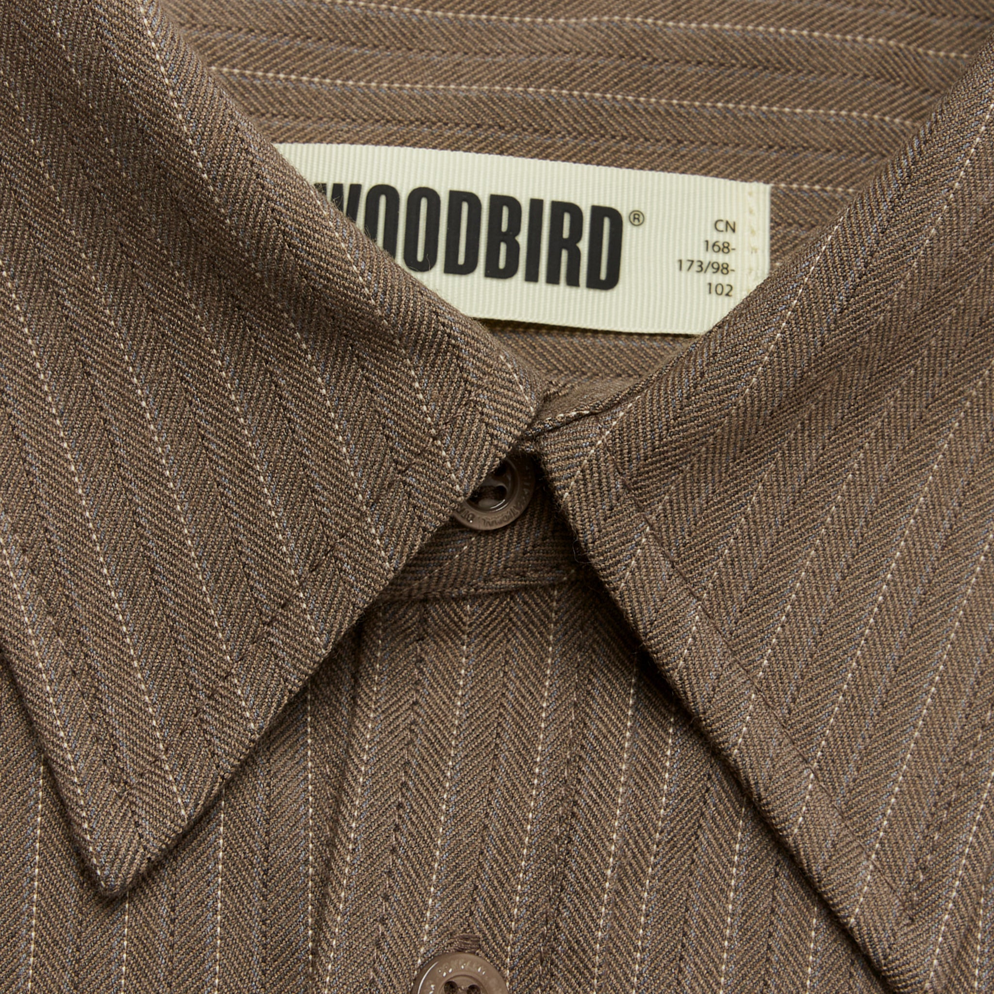 Woodbird WBXing HB Stripe Shirt - Dark Olive